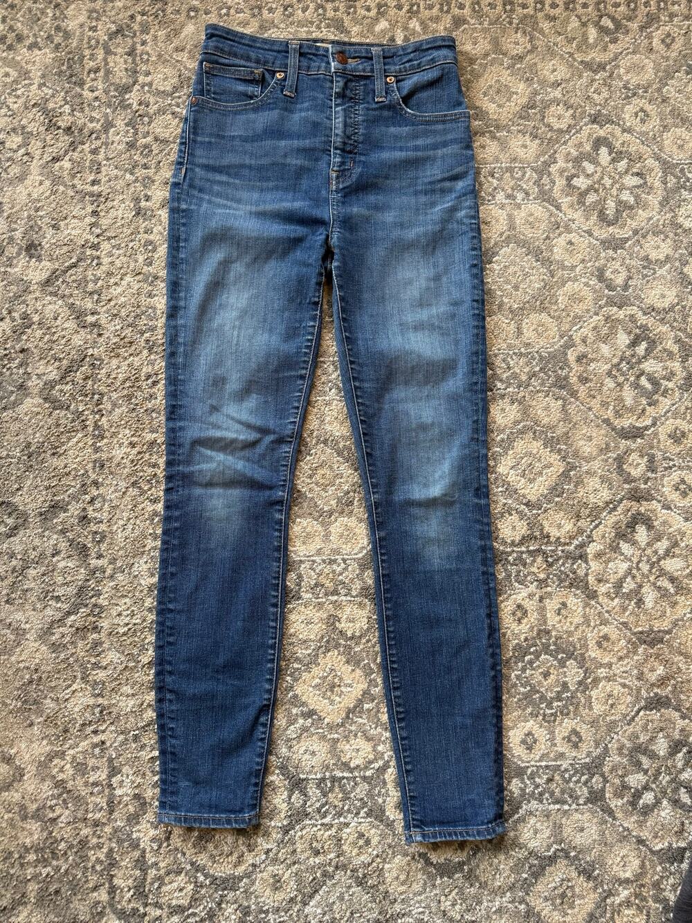 Madewell Curvy High Rise Skinny Jeans Womens Size 26 Medium Wash Stretch Denim